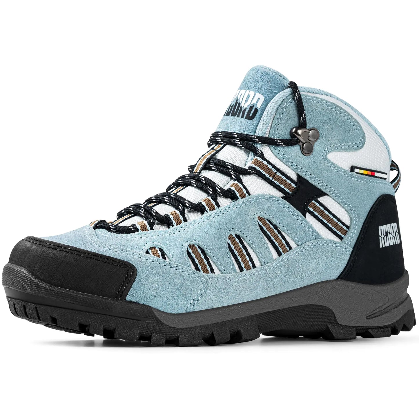 R CORD Womens Waterproof Hiking Boots Slip Resistant Work Boots Tactical Boots Outdoor Hiking Shoes Blue Size 8.5