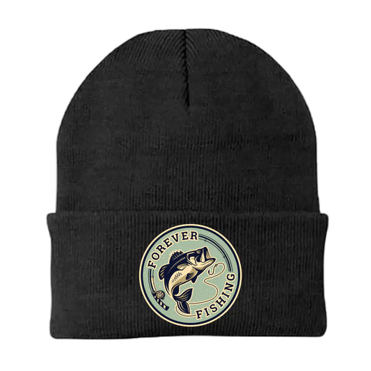 Forever Fishing Embroidered Beanie