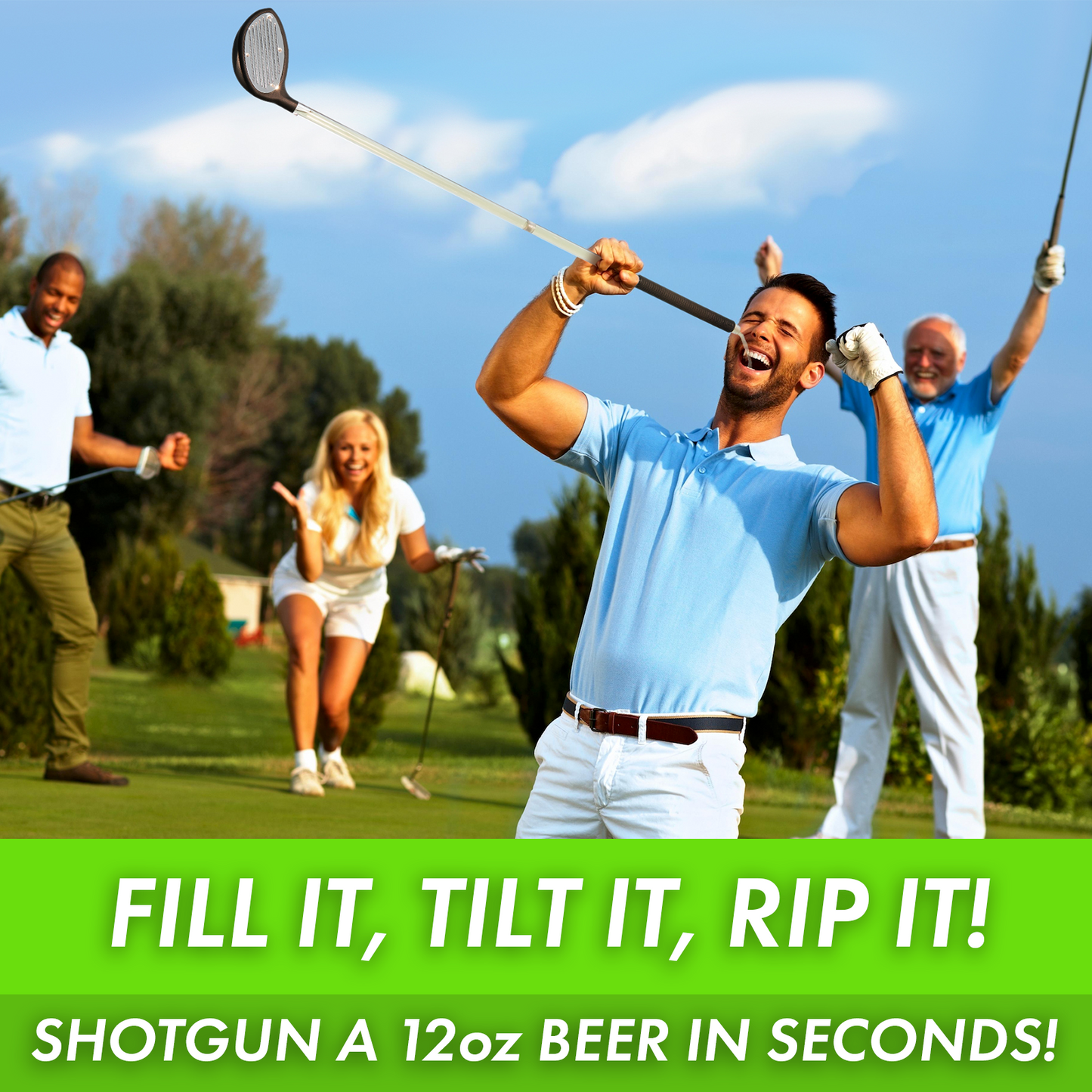 Golf Beer Bong Golf Club - Novelty Party Gift for Golfers