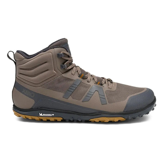 Xero Shoes Barefoot Hiking Shoes for Men | Scrambler Mid II Hiking Boots | Zero Drop Wide Toe Box Minimalist Mens Hiking Shoes | Morel Size 8.5
