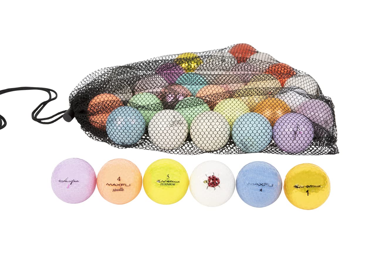 Clean Green Golf Balls Crystal Recycled & Used Golf Balls. Great Recycled Golf Balls - includes Various Brands Like Volvik Golf Balls and More - Used Color Golf Balls & Ladies Golf Balls (24)