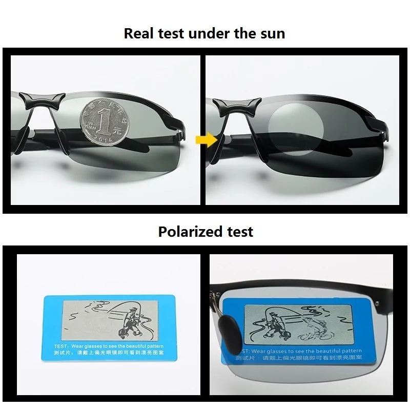 Photochromic Polarized Sunglasses for Men