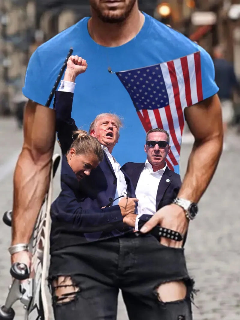 European and American Trump Short Sleeve T-Shirt