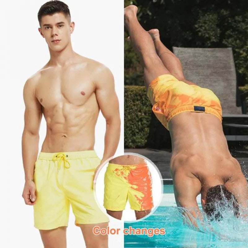 Color-Changing Beach Shorts Men