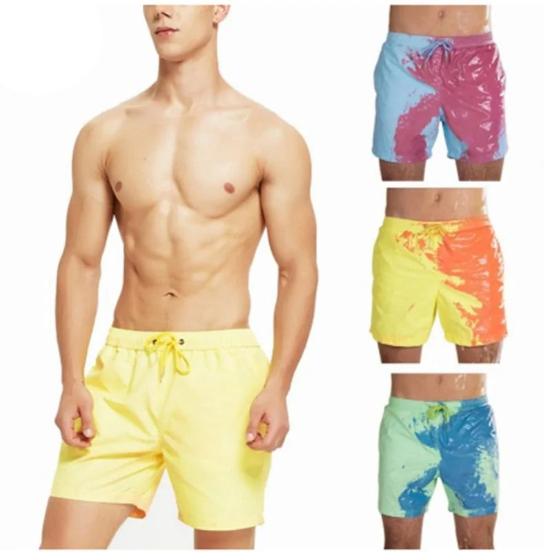 Color-Changing Beach Shorts Men